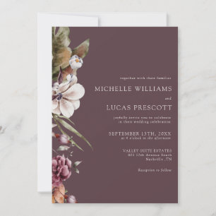 Invitación Boda floral de otoño