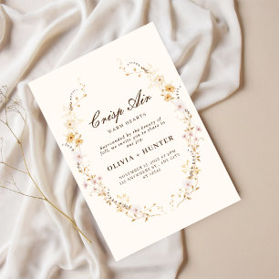 Invitación Boda floral de otoño