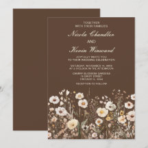 Boda Floral de otoño de flores silvestres