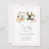 Boda Floral de Pareja de Ciervos Caprichosos