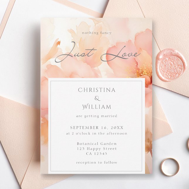 Invitación Boda floral de Peach (Subido por el creador)