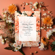 Boda Floral de Peach Fuzz