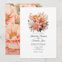 Boda Floral de Peach Fuzz