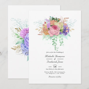Invitación Boda floral de primavera