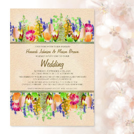 Invitación Boda floral de primavera