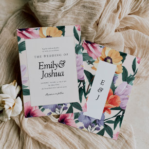 Invitación Boda floral de primavera