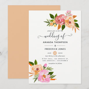 Invitación Boda Floral de Primavera