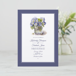 Invitación Boda Floral de Prímula Vespertina Común Crepuscula