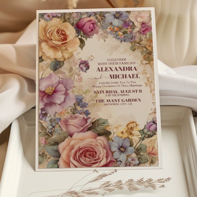 Invitación Boda floral de Royal Victorian (Subido por el creador)