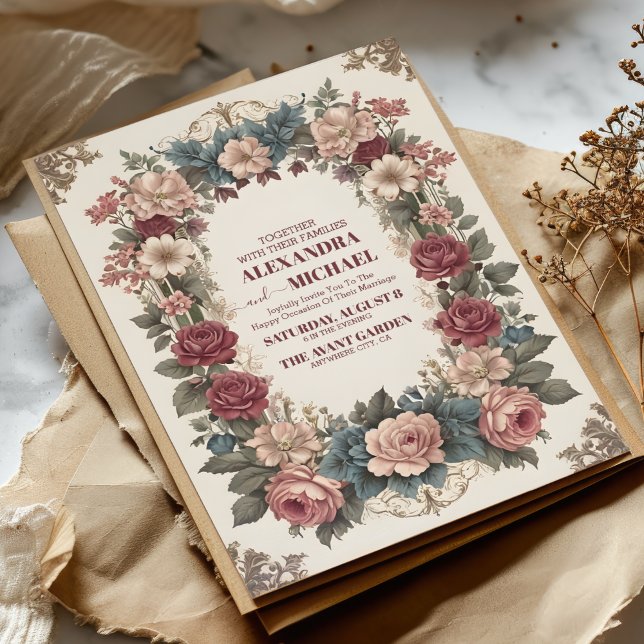 Invitación Boda floral de Royal Victorian (Subido por el creador)