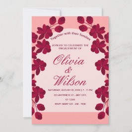 Invitación Boda floral de Rubor en Borgoña