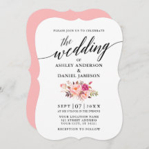 Boda floral de Rubor rosa