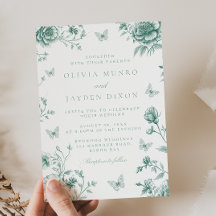 Boda floral de salvia verde vintage encantado