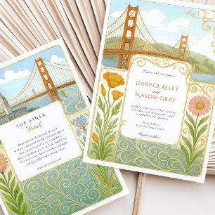 Invitación Boda floral de San Francisco