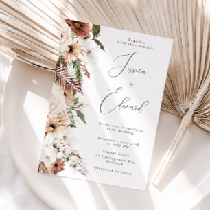Invitación Boda floral de sueño bohemio