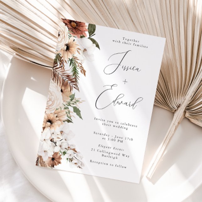 Invitación Boda floral de sueño bohemio (Subido por el creador)