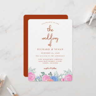 Invitación Boda Floral de Terra Cotta