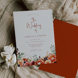 Invitación Boda floral de Terra Cotta Fall