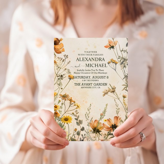 Invitación Boda Floral de Terracota (Subido por el creador)