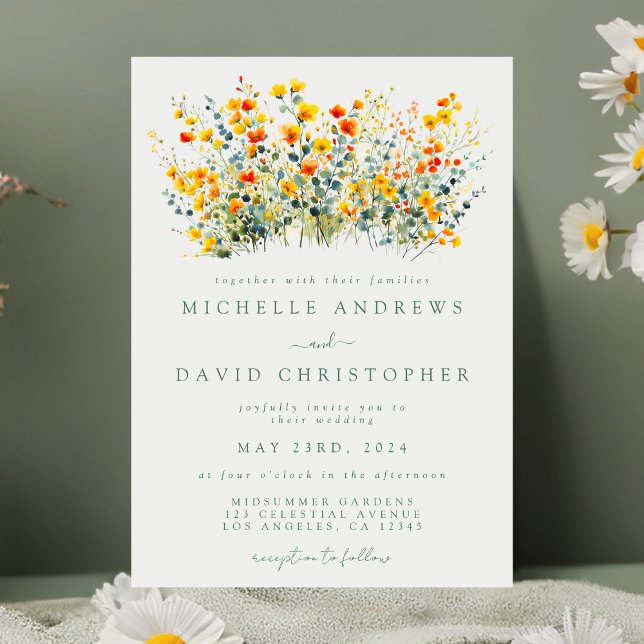 Invitación Boda floral de verano colorido (Subido por el creador)
