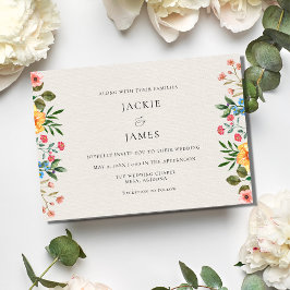 Invitación Boda Floral de Wildflowers Garden