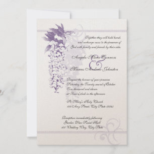 Invitación Boda Floral de Wisteria