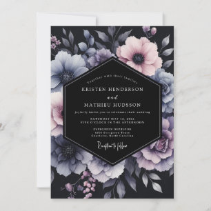 Invitación Boda floral de Wisteria Chiaroscuro