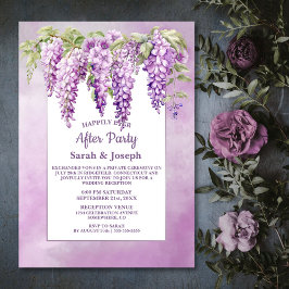 Invitación Boda Floral De Wisteria Rosa Después Del Fiesta