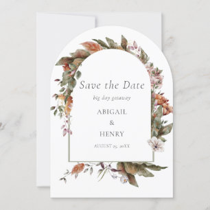 Invitación Boda Floral del Arco Romance de Otoño Salva La Fec