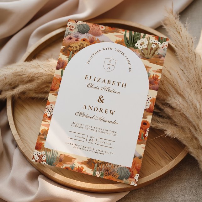 Invitación Boda Floral del Desierto Occidental (Subido por el creador)