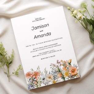 Invitación Boda floral del jardín botánico Wildflowers