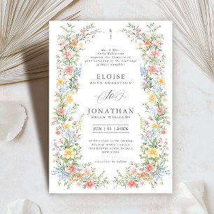 Invitación Boda floral del Jardín de primavera del Pastel sua