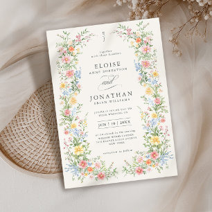 Invitación Boda floral del Jardín de primavera del Pastel sua