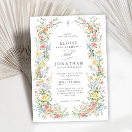 Invitación Boda floral del Jardín de primavera del Pastel sua