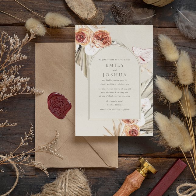 Invitación Boda floral digital boho de otoño (Subido por el creador)