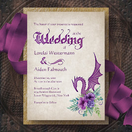 Invitación Boda Floral Dragón
