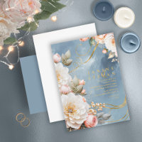 Boda Floral Drama Azul ID1022