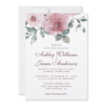 Boda Floral Dusty Rosa Rosa Borgoña