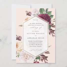 Invitación Boda floral elegante
