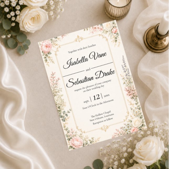 Invitación Boda floral elegante (Subido por el creador)