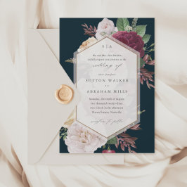 Invitación Boda floral elegante