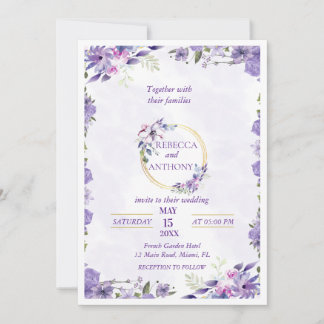 Invitación Boda floral elegante