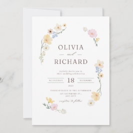 Invitación Boda Floral Elegante 