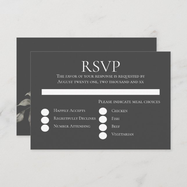 Invitación Boda floral elegante de acuarela (Anverso / Reverso)