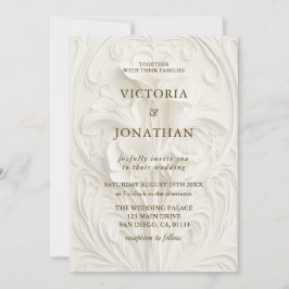 Invitación Boda floral elegante de Art Nouveau