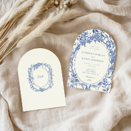 Invitación Boda floral elegante de época francesa