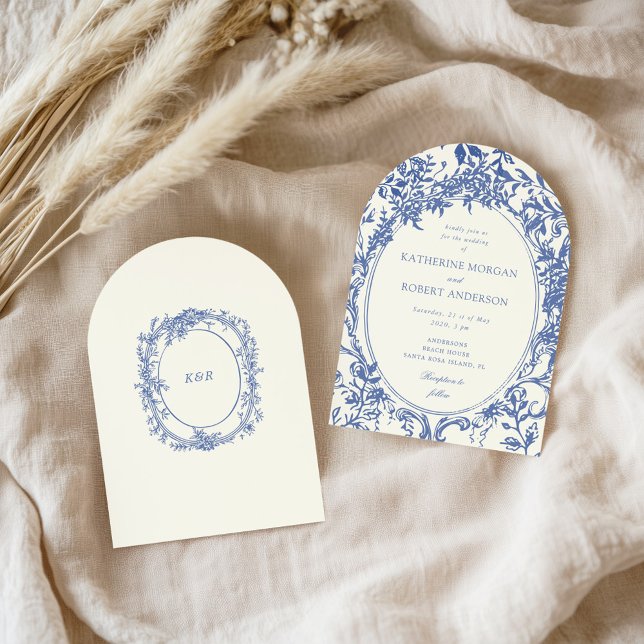 Invitación Boda floral elegante de época francesa (Subido por el creador)