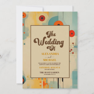 Invitación Boda Floral Elegante de Estilo Mediocre del Siglo