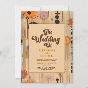 Invitación Boda Floral Elegante de Estilo Mediocre del Siglo