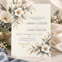 Boda floral elegante de invierno